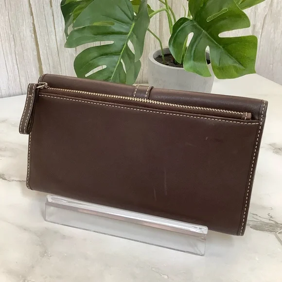 GUC Coach Vintage Soho Brown Leather Women's Wallet - Picture 2 of 8